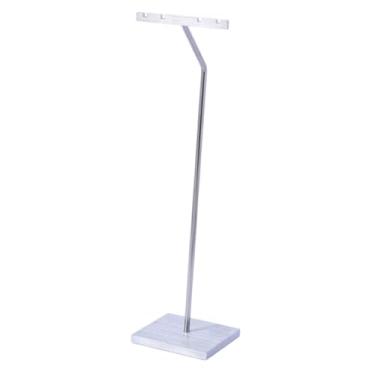Imagem de Baoblaze Expositor de brincos para balcão, versátil, com base, ideal para exposição de joias em showrooms e fotografia, Prata