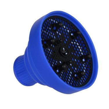 Imagem de Yinhing Difusor de Secador de Cabelo Dobrável, Acessório de Difusor de Silicone Leve Dobrável para Viagem Portátil para Secador de Cabelo, Com Design de Calor para Cachos e Cabelos Lisos (BLUE)