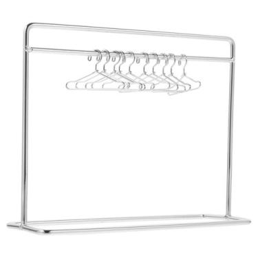 Imagem de Conjunto de cabides para bonecas NUOBESTY Doll Clothes Rack Silver