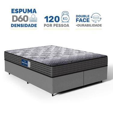 Imagem de Cama Box com Colchão de Espuma D60 Double Face Guarda Costas Comfort Force Probel Queen 158cm