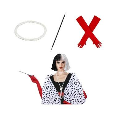 Imagem de Conjunto De Acessórios De Fantasia Flapper Feminina Anos 20: Tiara Est