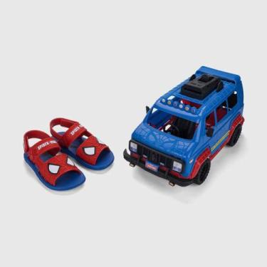 Imagem de Sandália Infantil Vermelha Spider Man com Furgão Grendene Kids, 31/32