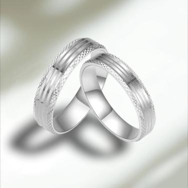 Imagem de Aliança Frisada Prata Pura 925 (unidade)