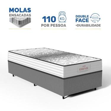 Imagem de Cama Box com Colchão de Molas Ensacadas Double Face Essence Probel Sol