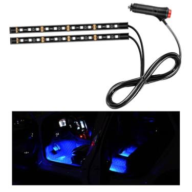 Imagem de Ohleats Fita de LED para carro, 24 luzes LED RGB para ambientes interiores automotivos, isqueiro sob o painel, luz noturna ambiente, kit de iluminação de lâmpada decorativa de interiores acessórios