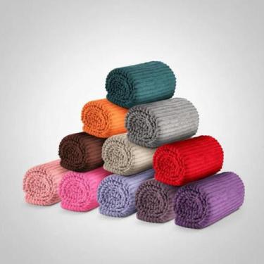 Imagem de Manta Casal Canelada Dupla Face Antialérgico Macia Premium 9 Cores 100