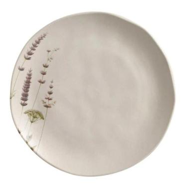 Imagem de Prato Raso De Cerâmica Orgânico Lavanda 26,5cm Porto Brasil
