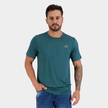 Imagem de Camiseta New Balance Active Masculina, Verde claro, M