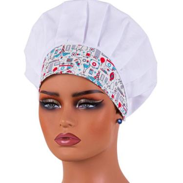 Imagem de Touca Gorro Para Chef Cozinha Unissex Estampas Variadas Cores Outlet D
