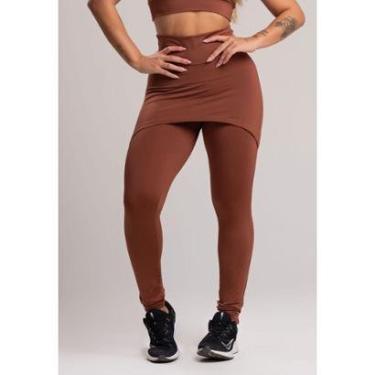 Imagem de Calça Legging Suplex Saia Tapa Bumbum Estampada Cintura Alta Fitness Mvb Modas-Feminino