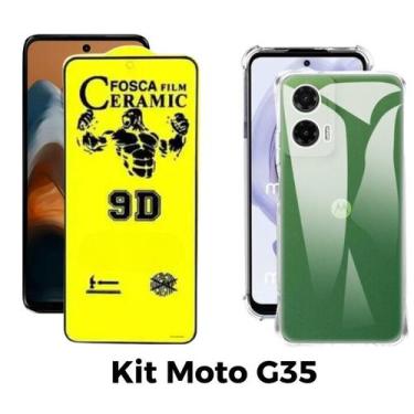 Imagem de Película Cerâmica Fosca para Moto G35 + Capinha Silicone TPU - LXL