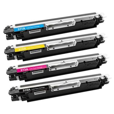 Imagem de Kit 4 Toners Colorido Cp1025 M175 Ce310 311 312 313 126a - Premium
