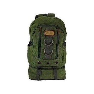 Imagem de Mochila Masculina Lona 50 Litros Viagem Passeio Motoboy Esporte Trilha