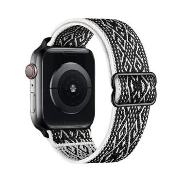 Imagem de Pulseira Ajustável De Nylon Elástico Solo Loop Para Apple Watch 49mm 4