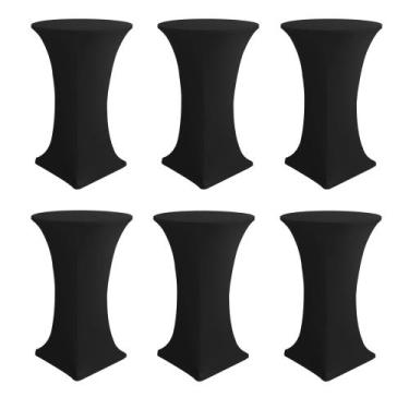 Imagem de Capas para mesa cocktail Enjoyidea, 6 unidades, 81 x 109 cm, pretas