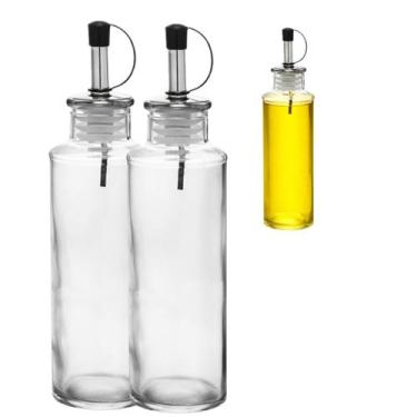 Imagem de 2 Garrafas para Azeite Vidro 165ml com Dosador Preciso - Wolf