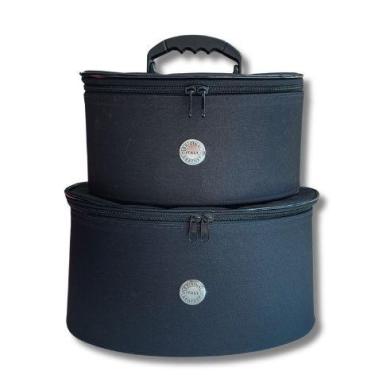 Imagem de Kit Organizador com 2 Frasqueiras para Maquiagem e Viagem - Compacto e