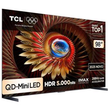 Imagem de Smart TV 4K TCL Premium QD-Mini LED 98 Polegadas com Google TV, Zero B