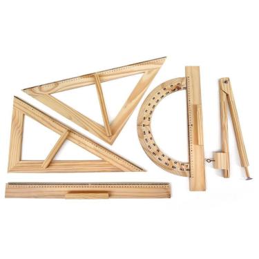 Imagem de Kit Desenho Geométrico Réguas Professor Jottplay