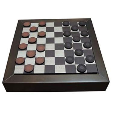 Imagem de Jogo Dama Moinho Madeira Nogueira E Recouro Café 40x40x7cm