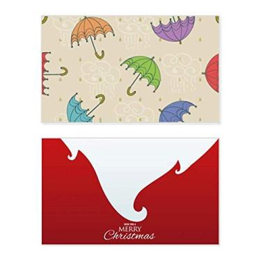Imagem de Umbrella Cloud Rain Drip Sun Holiday Merry Christmas Cartões de parabéns Mensagem de Natal