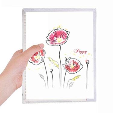 Imagem de Caderno de pintura para decoração de plantas de flores, folhas soltas, diário recarregável