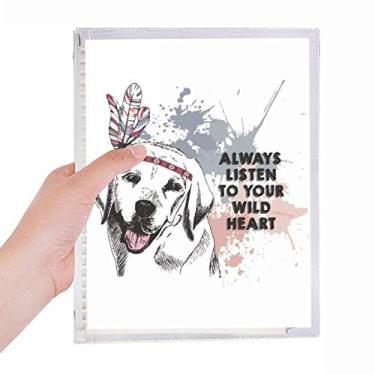 Imagem de Caderno de ilustração de aquarela adorável para cães, folhas soltas, diário recarregável, papelaria