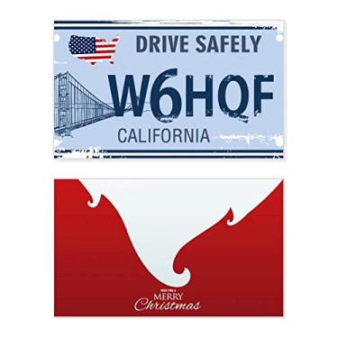 Imagem de Placa de licença EUA padrão americano feriado Feliz Natal Cartões de parabéns Mensagem de Natal