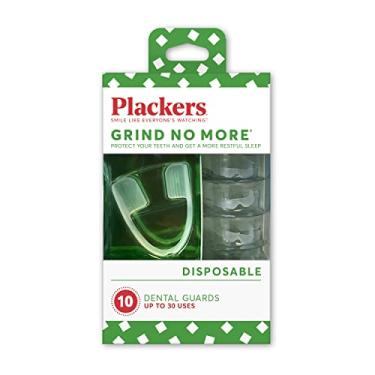 Imagem de Plackers Protetor noturno dental Grind No More para ranger os dentes, azul, 10 unidades
