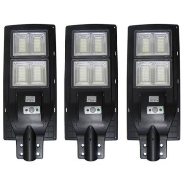 Imagem de Luminaria Solar Poste 200w Sensor 3 Unidades
