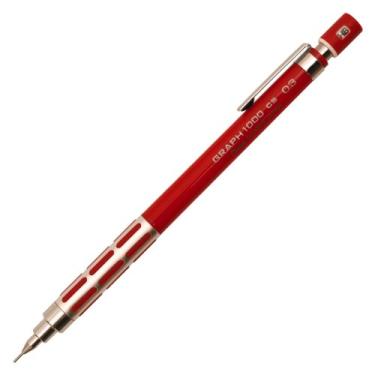Imagem de Pentel Lapiseira Graph 1000 CS, para rascunho, 0,3 mm, vermelho (PG1003CS-B)