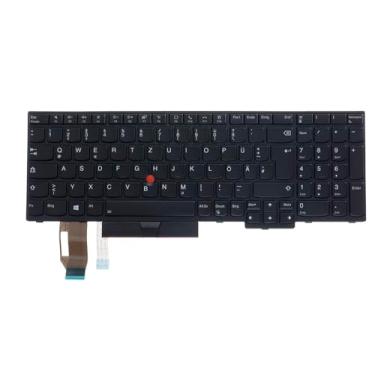 Imagem de LeFix Substituição de teclado alemão retroiluminado compatível com Lenovo E580 E585 E590 E595|T590 |L580 L590 |P52 P53 P53s, P72 P73, cor preta