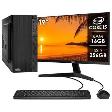 Imagem de Computador Completo Intel Core i5 16GB SSD 256GB Monitor 19" 4 Núcleos Super Turbo Pc Hdmi Teclado e Mouse Strong Tech