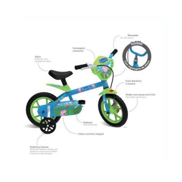 Imagem de Bicicleta Aro 12 Bandeirante 3321 Peppa Pig - George