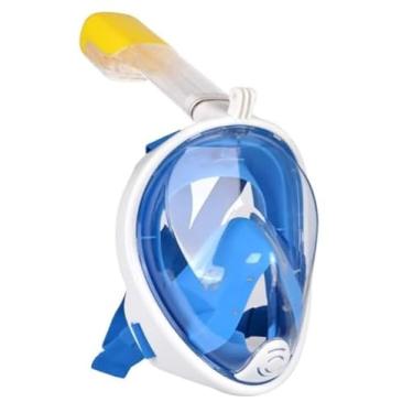 Imagem de Máscara de Mergulho Livre Snorkeling Full Face Com Suporte Para Câmera GoPro Tamanho L/XL Cor Azul
