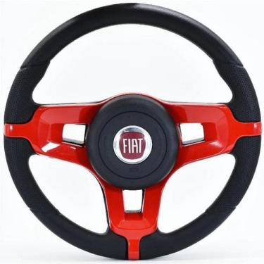 Imagem de Volante Esportivo Palio 1996 97 98 99 2000 A 2013 Vermelho + Cubo - Fi