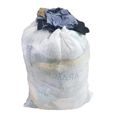 Imagem de Estopa Trapo De Limpeza Malha Estopa Pano Costurado 10kg - 3M, sortido