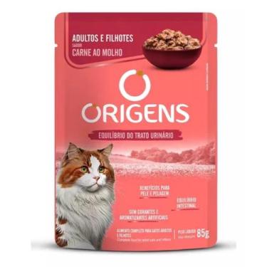 Imagem de Sachê Origens Para Gato Adulto E Filhote Carne Ao Molho 85g