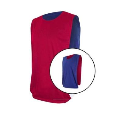 Imagem de Kit com 15 Coletes Esportivos Dupla Face TRB Vermelho e Azul, G