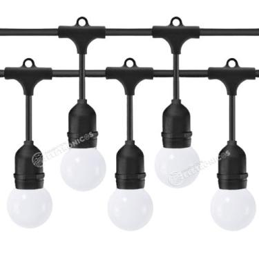 Imagem de Kit 5 Lâmpadas Bolinha G45 Led + Extensão Varal De 5 Metros Ideal Para