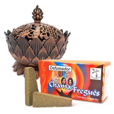 Imagem de Turíbulo Defumador Chama Freguês Defumador C/ 20 Tabletes - Flash