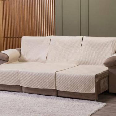 Imagem de Protetor Impermeável  Para Sofá Retrátil e Reclinável de 3 Módulos 2 M