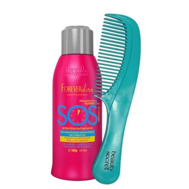 Imagem de Kit Sos Reconstrutor Forever Liss 300ml Pente Beauty secret