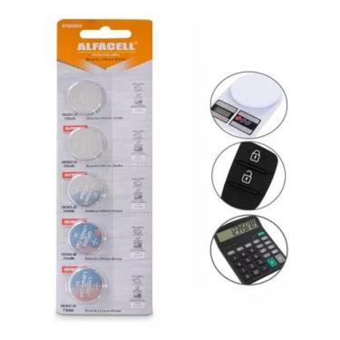 Imagem de Bateria Cr2032 3v Cartela 5 Unidades Alcalina Lithium - Alfacell