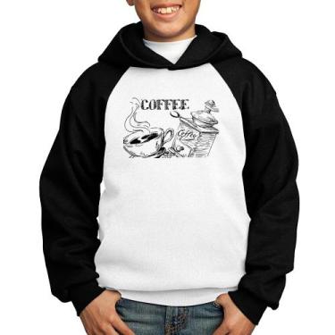Imagem de Moletom Infantil Coffee - Foca na Moda, Branco, Preto, 6