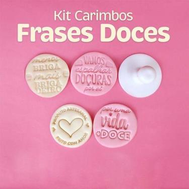 Imagem de Kit Carimbos Frases Doces - 5 Cm - 1 Unidade - BlueStar - Rizzo