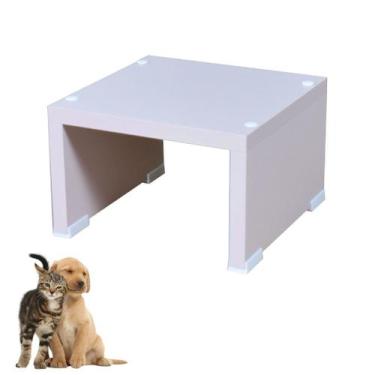 Imagem de Base Comedouro Bebedouro Cachorro Elevado Pet MDF Colors - Rose - Made