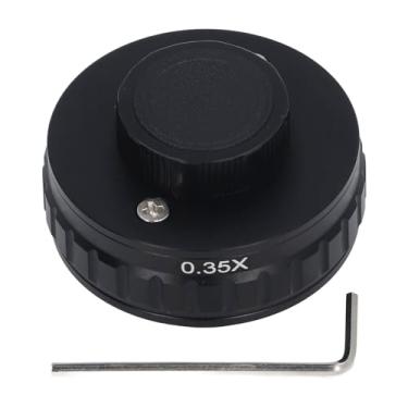 Imagem de Adaptador de Lente CTV para Câmera CCD, Adaptador de Câmera Industrial Com Ajuste de Campo de Visão para Microscópio Estéreo Trinocular, Instalação Rápida para Binóculos ou (0,35x)