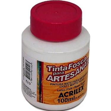 Imagem de Tinta PVA Acrilex Branco 100ML, Branco