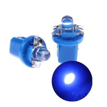 Imagem de Lâmpada T5 b8.5 acrílico Azul 12v soquete B8.5 - lumi